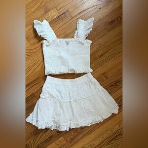 Hill House Ivory Eyelet Skirt